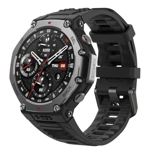 ✨ Amazfit T-Rex 3 Relógio Inteligente Robusto/Militar 48mm, GPS, Mapas Offline, Longa Vida da Bateria,328 Pés Resistente à Água, 170 Modos de Fitness/De...