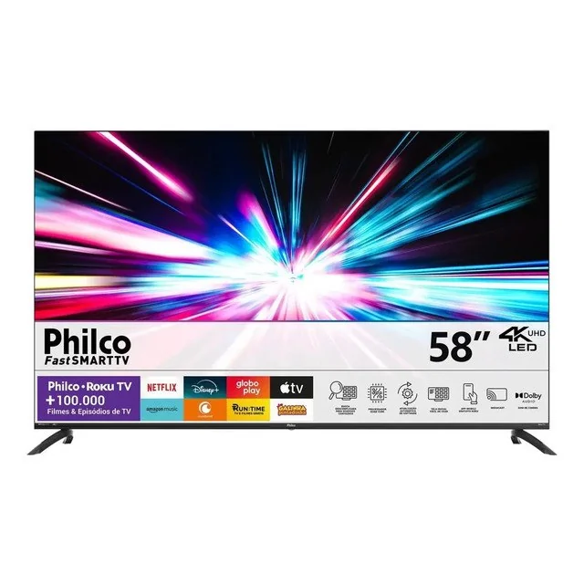 ✨Smart Tv Philco 58 P58vik 4k Uhd Led Roku Dolby Audio Wi-fi Hdr10 110/220v