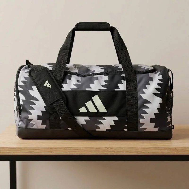✨Mala Duffel Estampada adidas Tiro adidas Cinza / Grey Four / Off White Listras