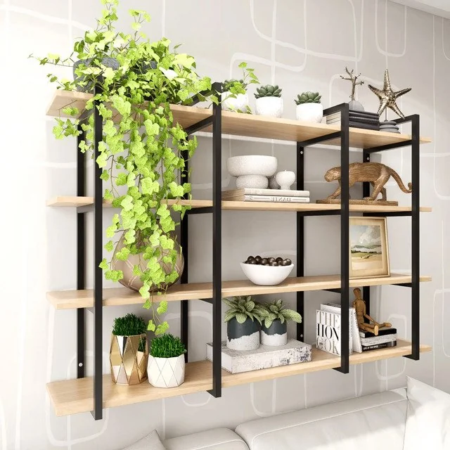 ✨ Prateleira Estilo Industrial Suspensa Parede 120cm Mdf/mdp