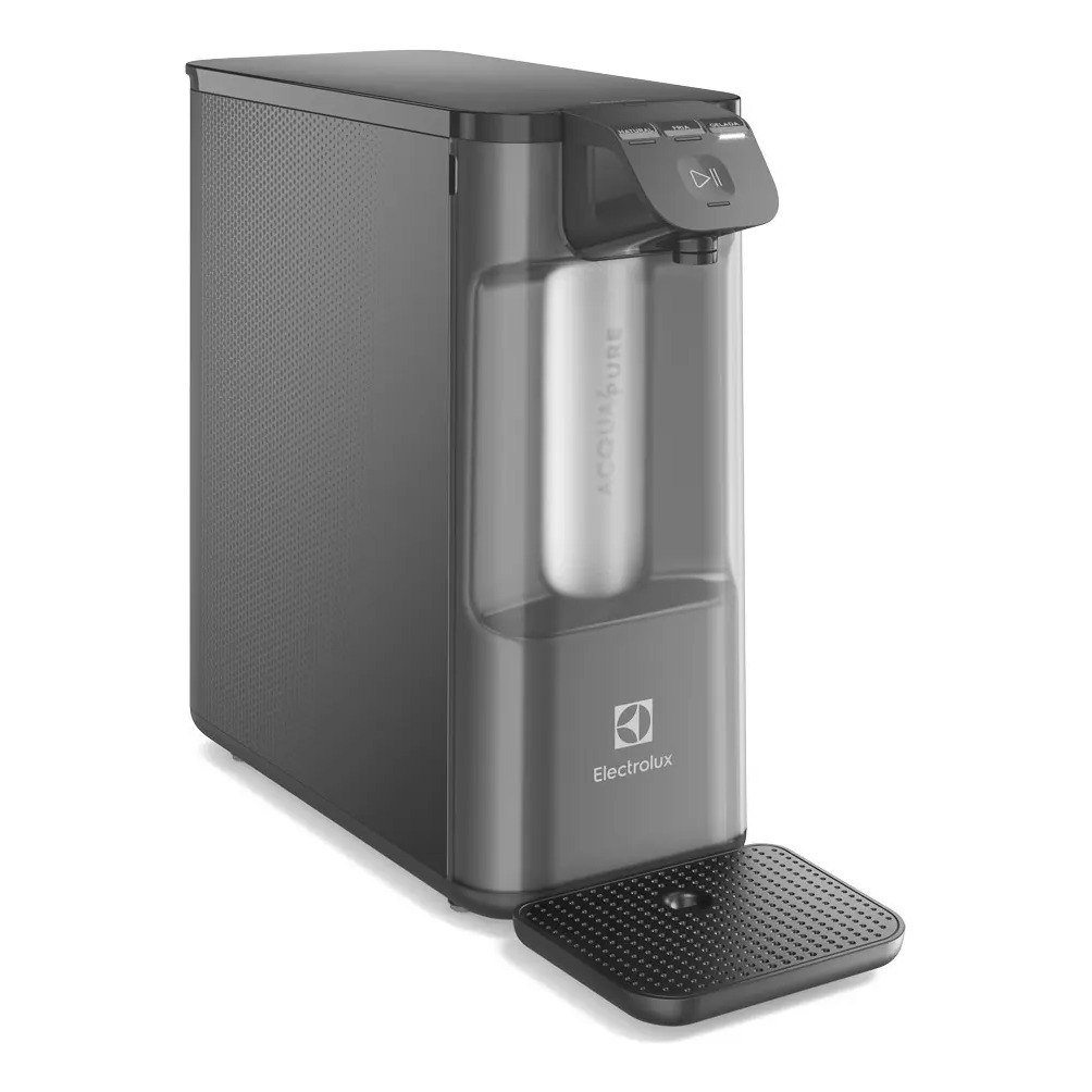 ✨ Purificador de Água Gelada Fria e Natural Eletrônico Placa Compacto Electrolux PE12G com Filtro Carvão 6 meses ou 3000L Painel Touch Cinza