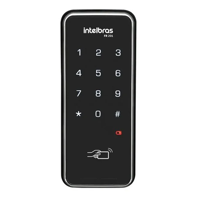 ✨ Fechadura Digital De Sobrepor Fr201 Preto Intelbras Preto/prateado