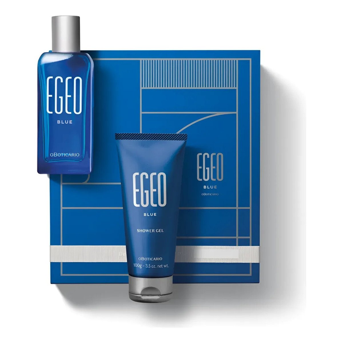✨ Kit Presente Egeo Blue: Desodorante Colônia + Shower Gel
