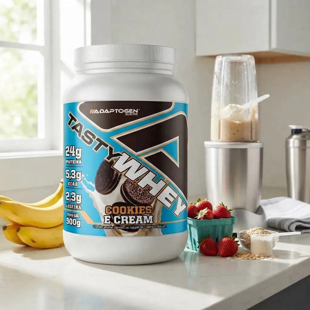 ✨ Tasty Whey 3w Gourmet 912g - Adaptogen Sabor Cookies