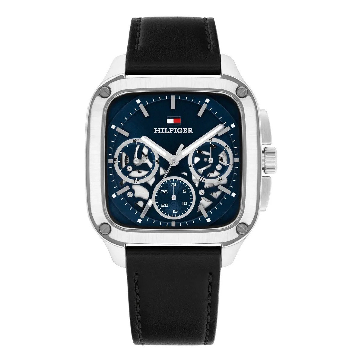 ✨ Relógio masculino Tommy Hilfiger Herald 1710756 em couro 39 mm preto