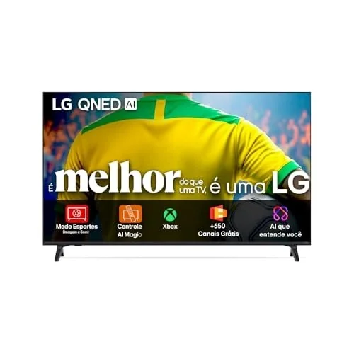 ✨ Smart TV 4K 50" LG QNED73 Portal de Games Processador AI α7 Gen8 4K Super Upscaling Google Cast Integrado Controle AI Magic WebOS 25 Modo Esportes Ale...