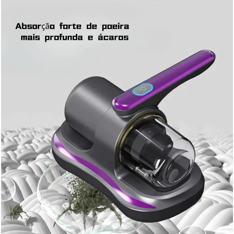 ✨Aspirador de Pó Portátil Sem Fio Escova Removedor de Ácaro Recarregável USB