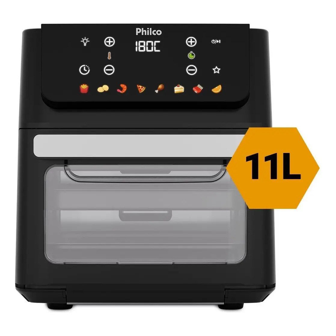 ✨ Fritadeira Air Fryer Oven 11 Litros 1800w 8 Funções Philco PAF11B