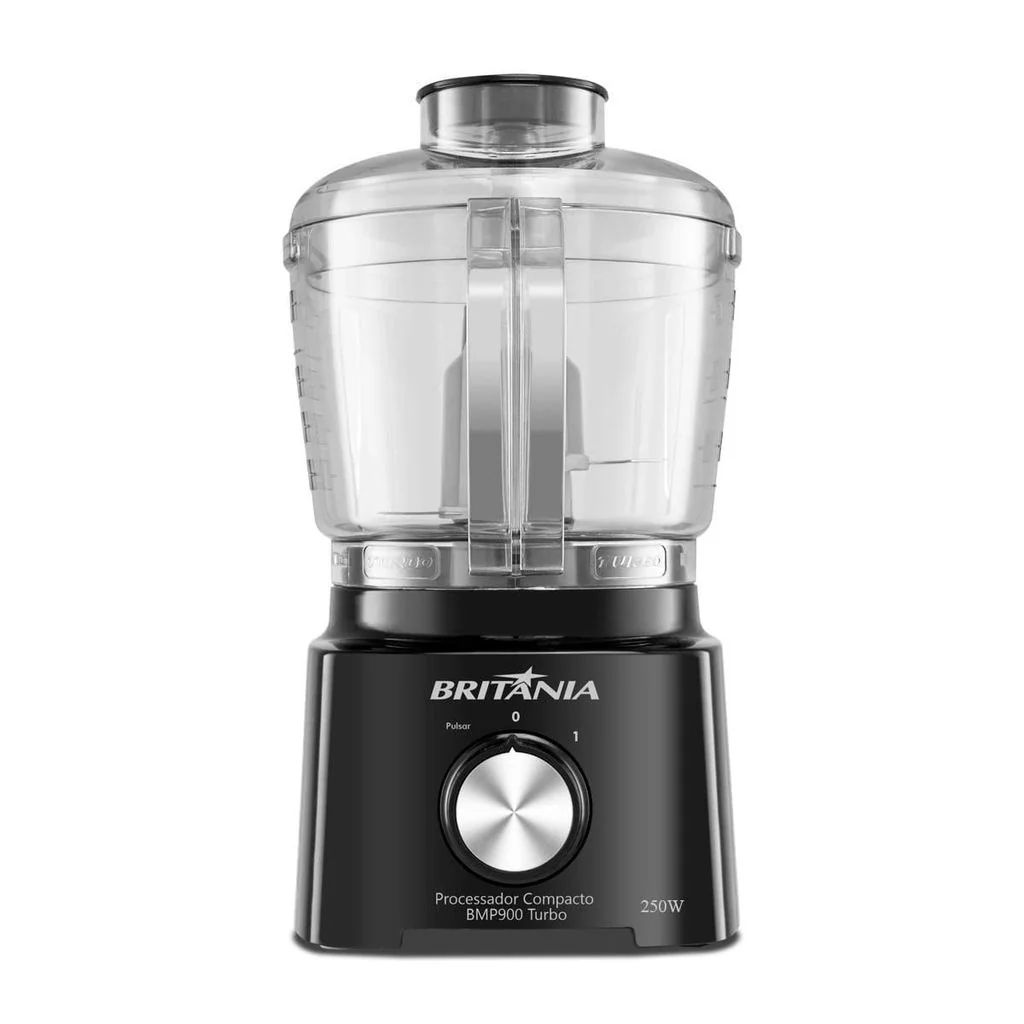 ✨Processador Compacto Britânia 300W Turbo 5 em 1 Preto BMP900P