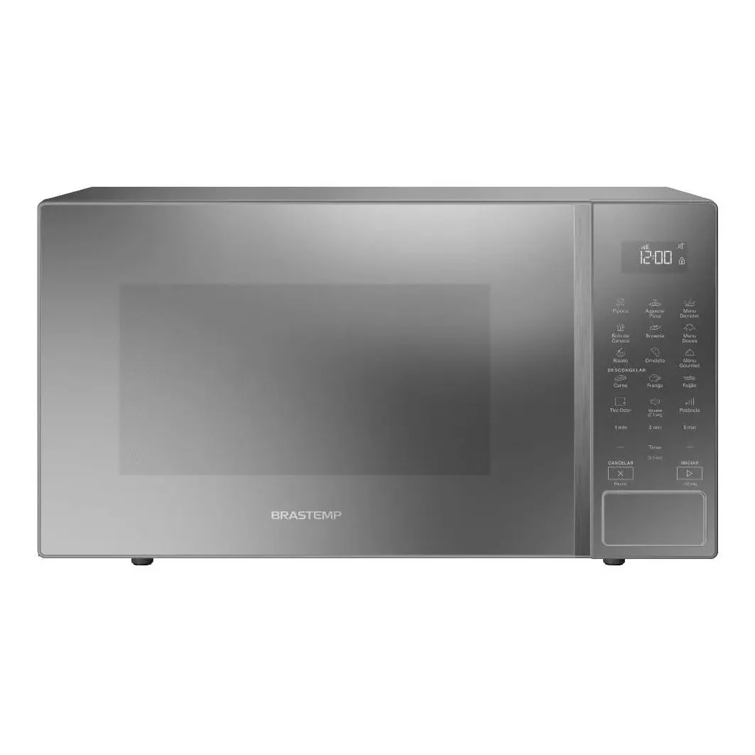 ✨ Micro-ondas Brastemp 32L Cinza com Menu Gourmet - BMS46AR