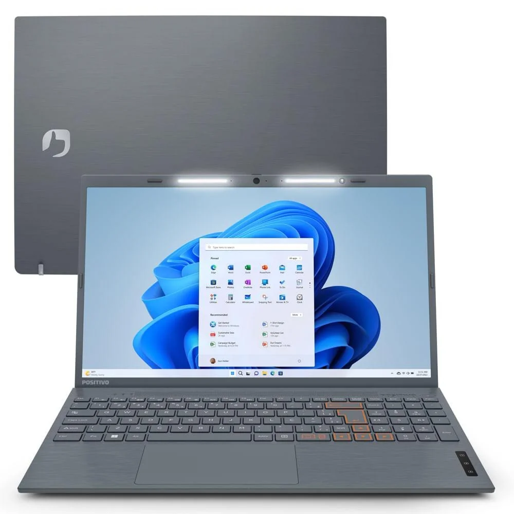 ✨Notebook Positivo Vision C15 Intel® Pentium® Silver N5030 Windows 11 Home 4GB 128GB eMMC 15” - Cinza