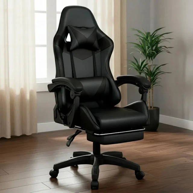 ✨ Cadeira Gamer Jogos Escritório Ergonômica Giratória 360 Luxo Cor Preto