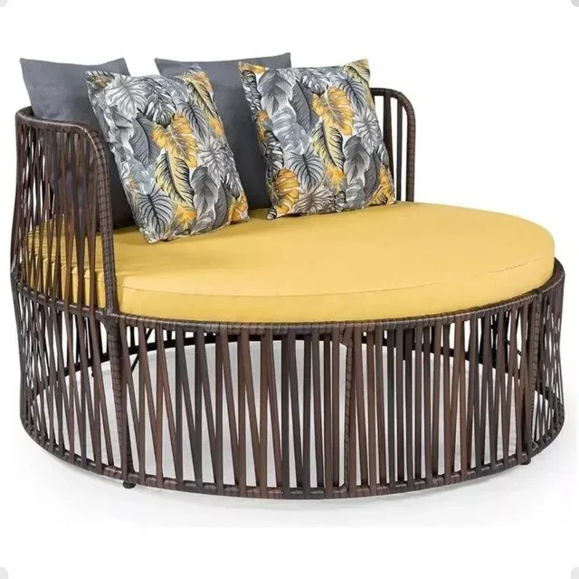 ✨Sofisticasa Junco Chaise Divã Vime Redonda 2 Lugares Jardim A Escolha Do Cliente Trama Artesã