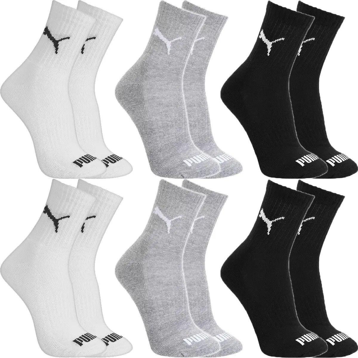 ✨ Kit 6 Pares Meias Puma Cano Médio Alto Atoalhada Original