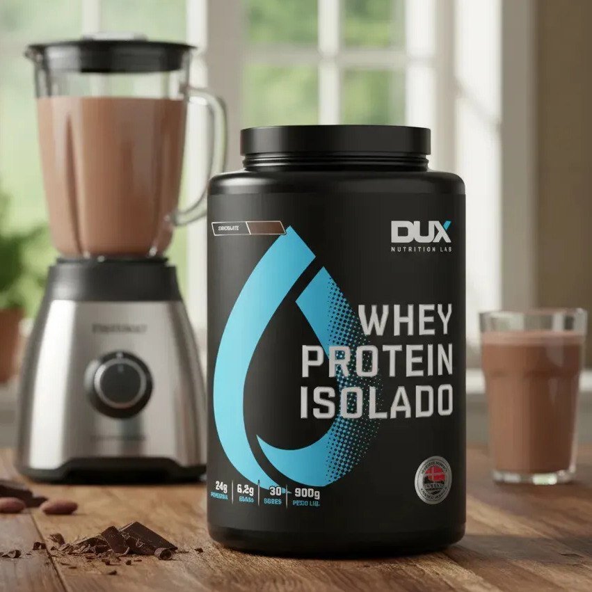 ✨ Whey Protein Isolado Dux Nutrition - Pote 900g Chocolate
