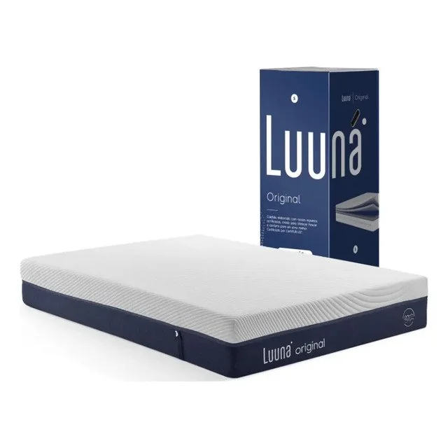 ✨Colchão Casal Luuna Original Firme, Espuma 26cm Com Bloqueio De Movimento, 10 Anos De Garantia Branco