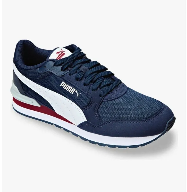 ✨Tênis Masculino St Runner V4 Mesh Puma Club Navy-puma White-team Regal Red-plat Lisa 40 Eu