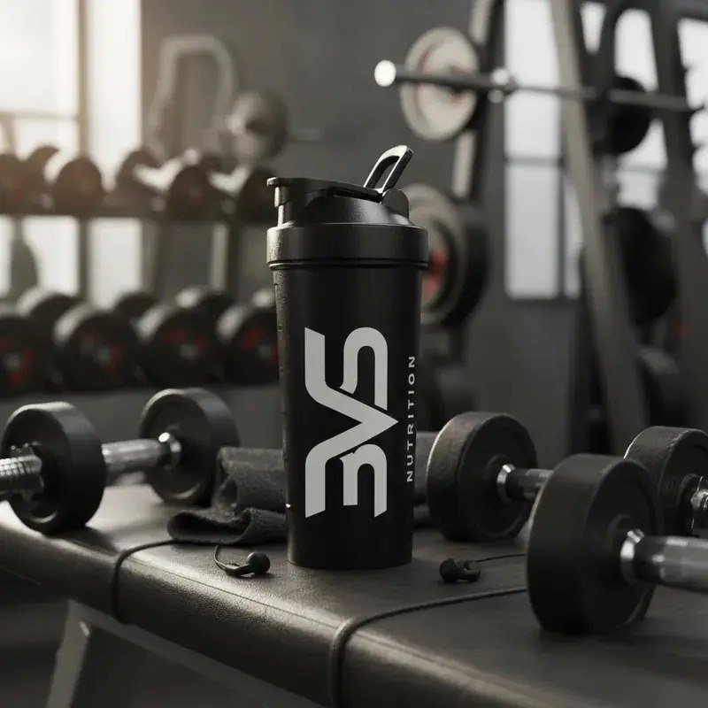 ✨ COQUETELEIRA / SHAKER Preta - Academia 600ml - 3VS Nutrition