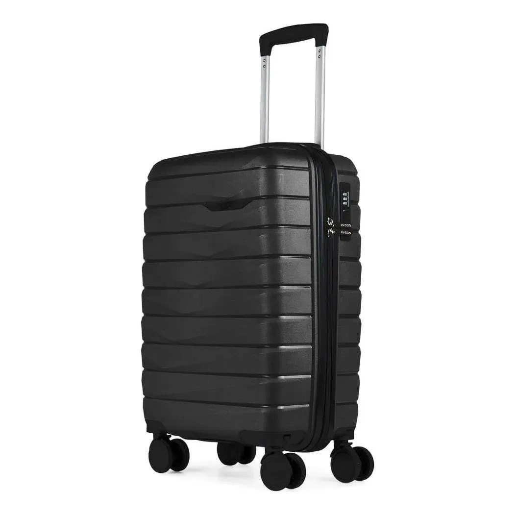 ✨ Mala De Bordo 10 Kg Polipropileno 4 Rodas Route Preta Preto