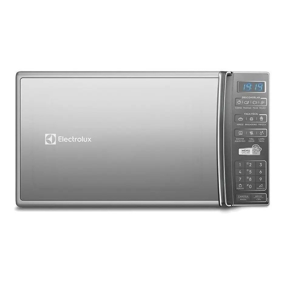 ✨ Micro-ondas de Bancada Electrolux Prata 27L com 55 receitas pré-programadas no Menu Online MS37R