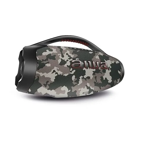 ✨ Caixa de Som Boombox Plus AIWA BBS-01-BG 200W BT 30H IP66 USB Cinza BOOMBOX AWS-BBS-01-BG BIVOLT