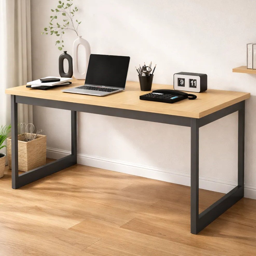 ✨ Mesa Escritório Industrial 150x60 Reforçado Ferro Homeoffice