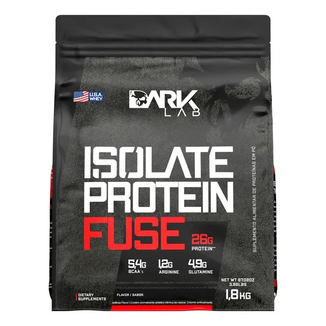 ✨ Whey Isolate Protein Fuse Refil 1,8kg Dark Lab - Mp Importad Sabor Creme De Avelã