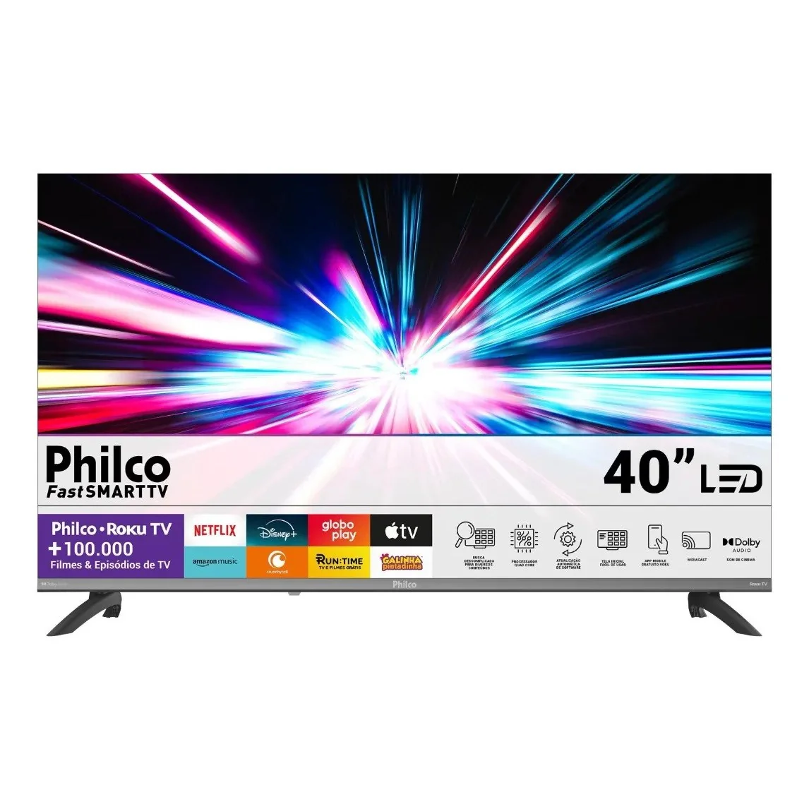 ✨ Smart Tv Philco 40'' Full Hd Roku Tv Hdr10 Dolby Áudio P40cra
