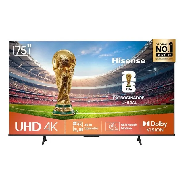 ✨ Hisense Smart Tv 4k 75  Polegadas 75a6nv Com Dolby Vision, Hdr10, HLG, Dolby Gaming, Film Maker, Dts Virtual X, Compatibilidade Alexa E Google Home
