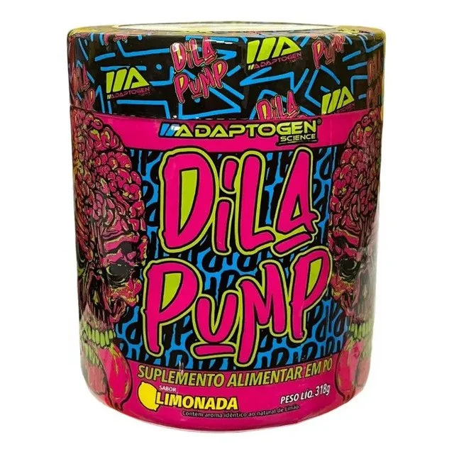 ✨ Suplemento Em Pó Dila Pump Pre Treino Sem Cafeína Adaptogen Science Pote De 318g Sabor Limonada