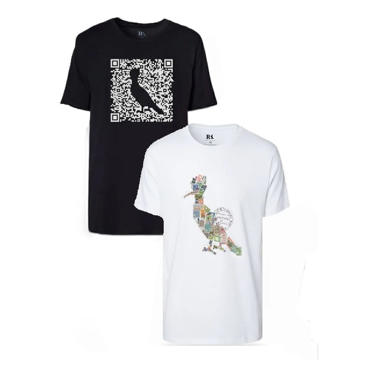 ✨ Kit 2 Camisetas Algodão Estampa Pica-pau Reserva Branco M