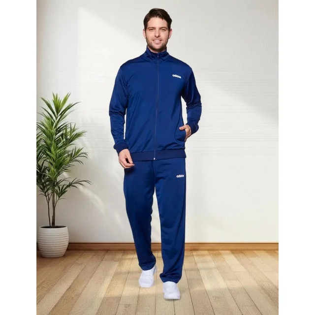 ✨ Conjunto De Agasalho Masculino Linear adidas G Dark Blue Liso