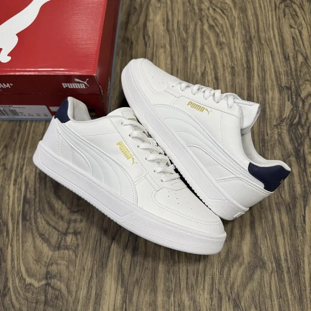 ✨Tênis Masculino Caven 2.0 Puma Branco/azul Liso 41 Br