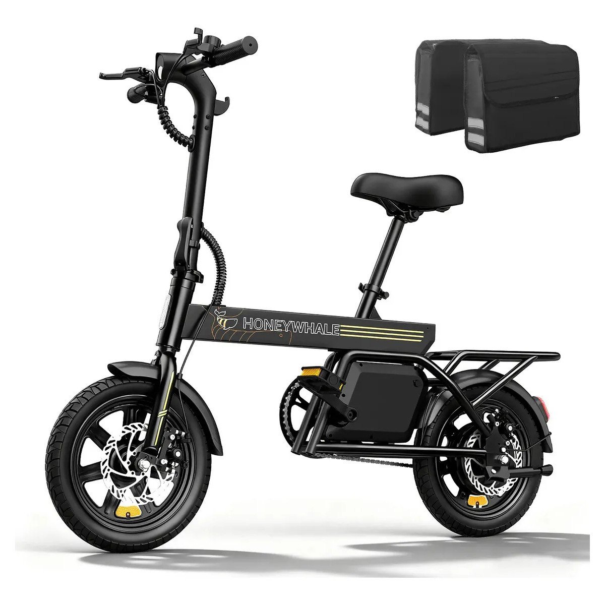 ✨ Honeywhale B20 Bicicleta Elétrica, 440w-35km-25km/h-120kg, Scooter Motor-ebike-adulto-bike-autonomia-velocidade Máxima-carga-honey Whale-fat-dobravel,...