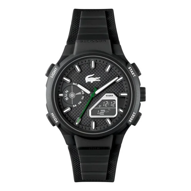 ✨Relógio Lacoste Lc33 Masculino Borracha Preto 2011365