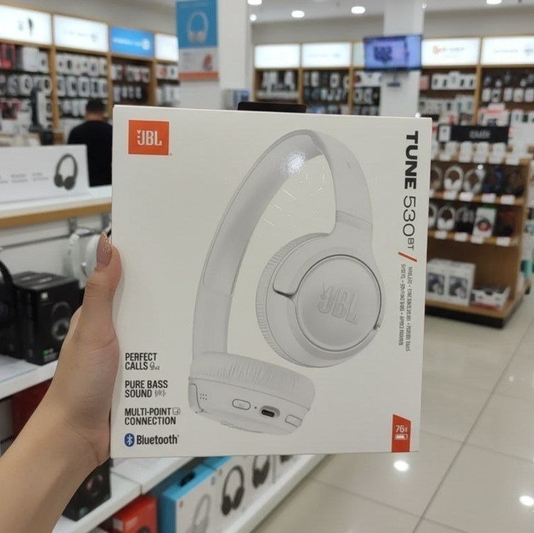 ✨ JBL, Fone de Ouvido Bluetooth Over-Ear, Tune 530BT, Sem Fio, Até 76 Horas de Bateria - Branco