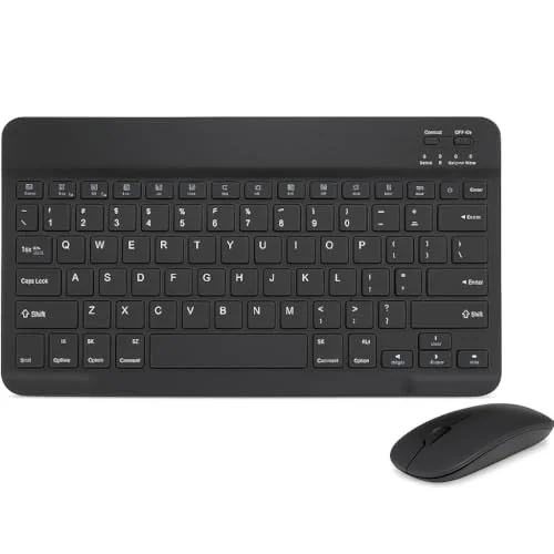 ✨ Combo Teclado e Mouse Bluetooth Ultrafino Sem Fio, Portátil e Recarregável E Teclado sem Fio - Compatível com Tablets Android, Celular, Smartphone, iP...