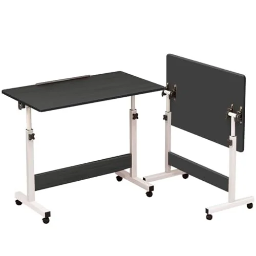 ✨ Mesa ajustável dobrável, mesa de notebook lateral com ajuste de altura (Preto-Flip)