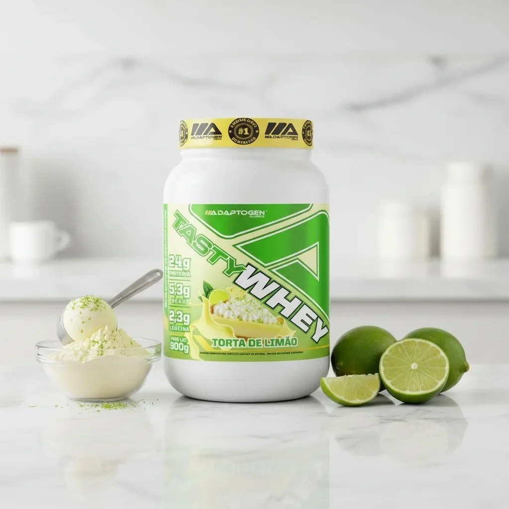 ✨ Whey Protein Adaptogen Tasty De Torta De Limão 900g