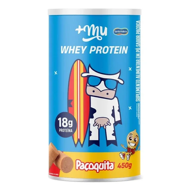 ✨Mu Whey Concentrado Sabor Paçoquita - Pote 450g