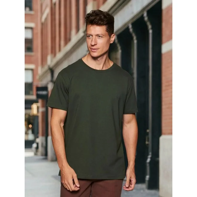 ✨ Camiseta Estampada Pica Pau Bola Reserva T-shirt Básic Verde Floresta Estampada Gg Estampa Localizada