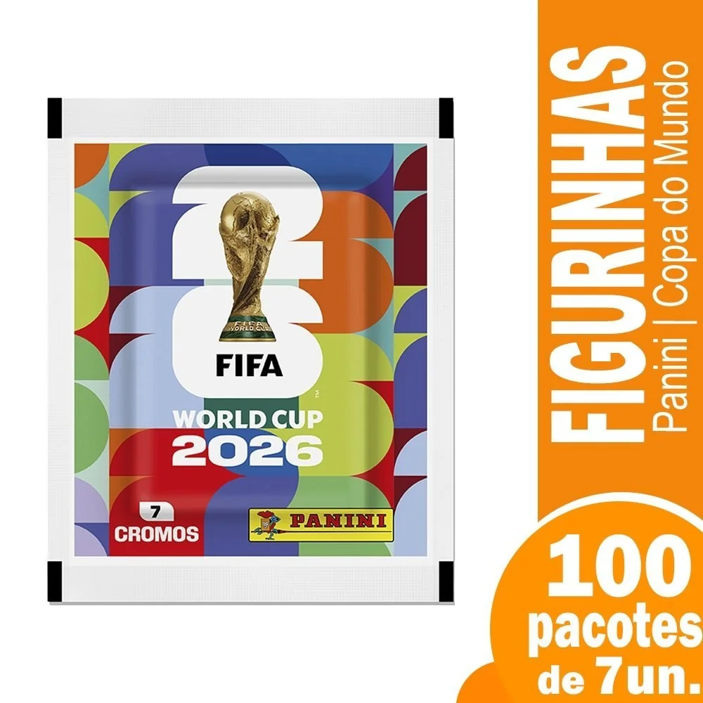✨Figurinhas Panini da Copa do Mundo 2026 - 100 Envelopes com 7 Figurinhas Display