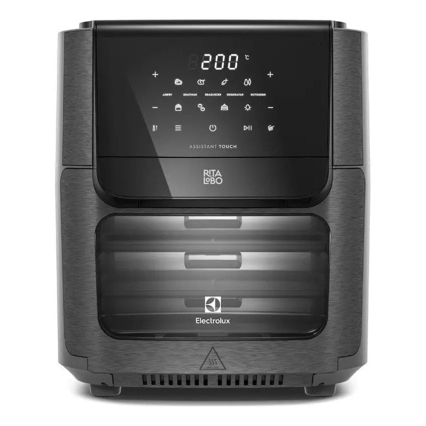 ✨ Air Fryer Forno 5 em 1 12L 1700W Digital Espeto Giratório 2 Bandejas Antiaderentes 10 funções 7 Receitas aviso sonoro Fritadeira Elétrica sem Óleo For...