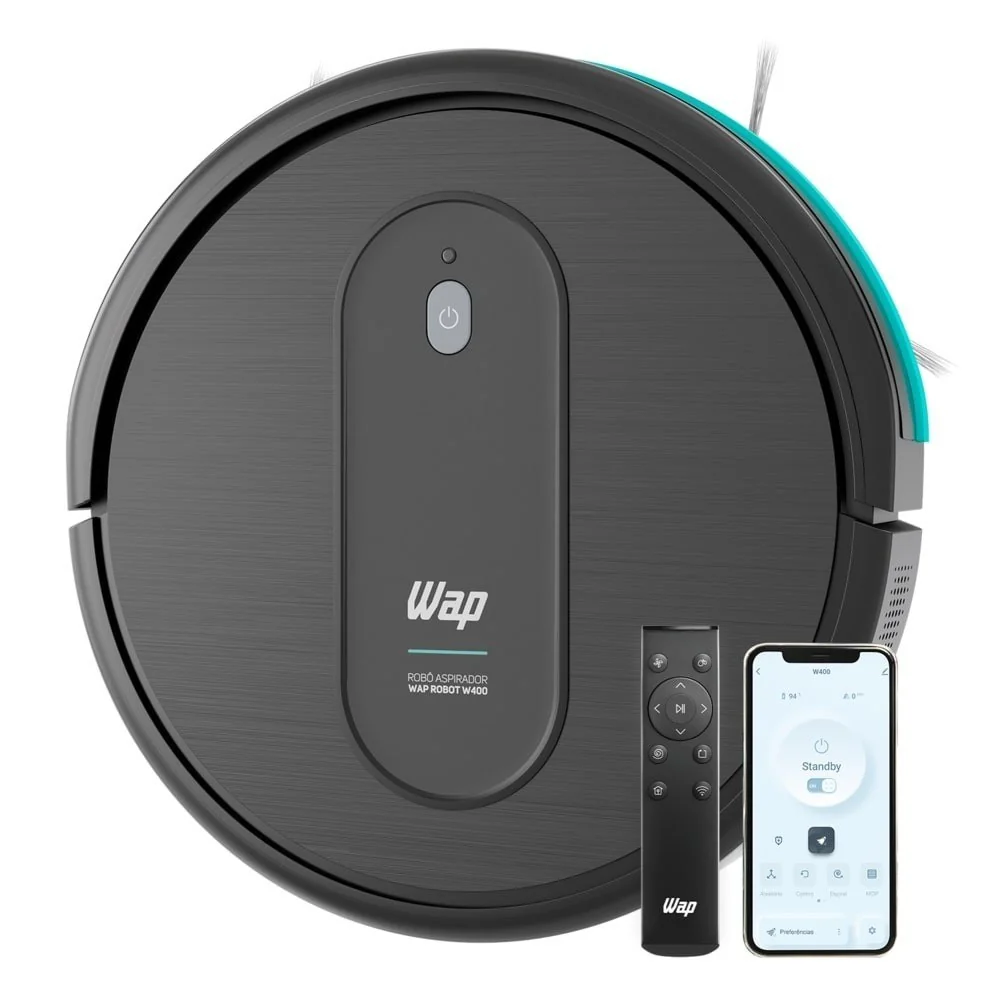 ✨Robô Aspirador WAP Robot W400 C/ Controle Varre Passa Pano