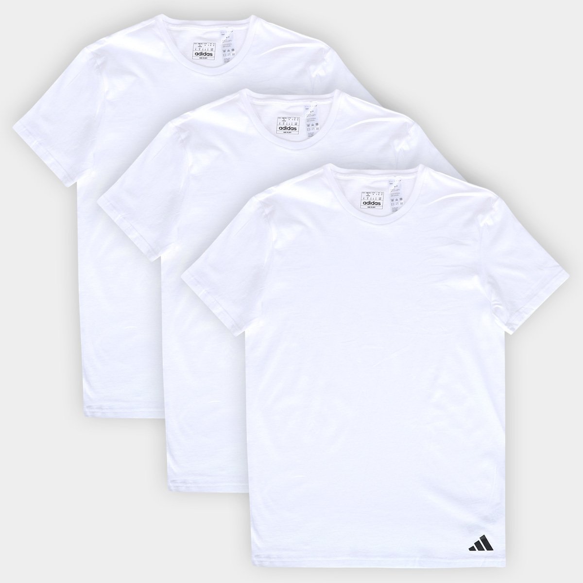 ✨Kit Camiseta Adidas Básicas 3 Peças Masculino