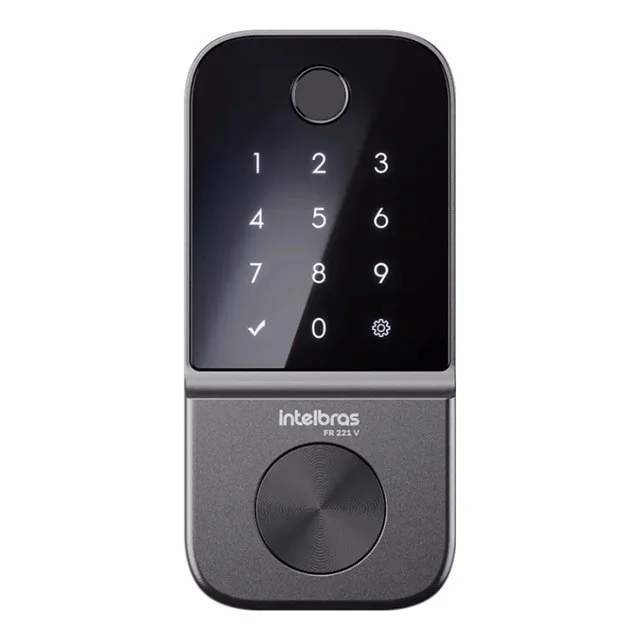 ✨Fechadura Digital De Embutir Biométrica Fr 221v Intelbras Preto