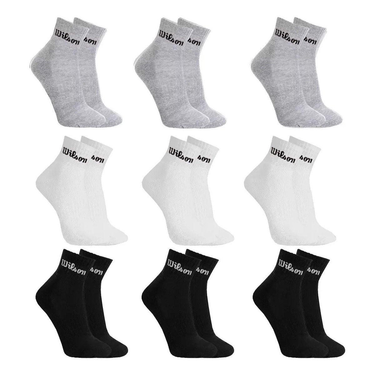 ✨ Kit 9 Pares Meias Wilson Cano Médio Masculino Adulto