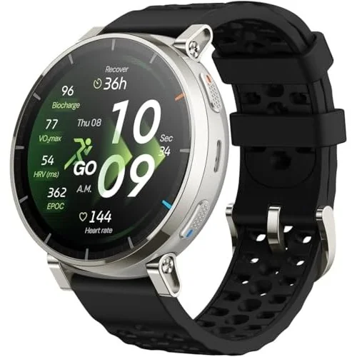 ✨ Amazfit Active 3 Premium Smart Watch 1.32" AMOLED Sapphire Display, 12-Day Battery, 4GB 5 ATM Black
