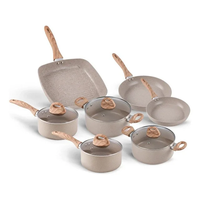 ✨Jogo De Panelas 7 Ceramic Life Smart Plus Areia Brinox Areia