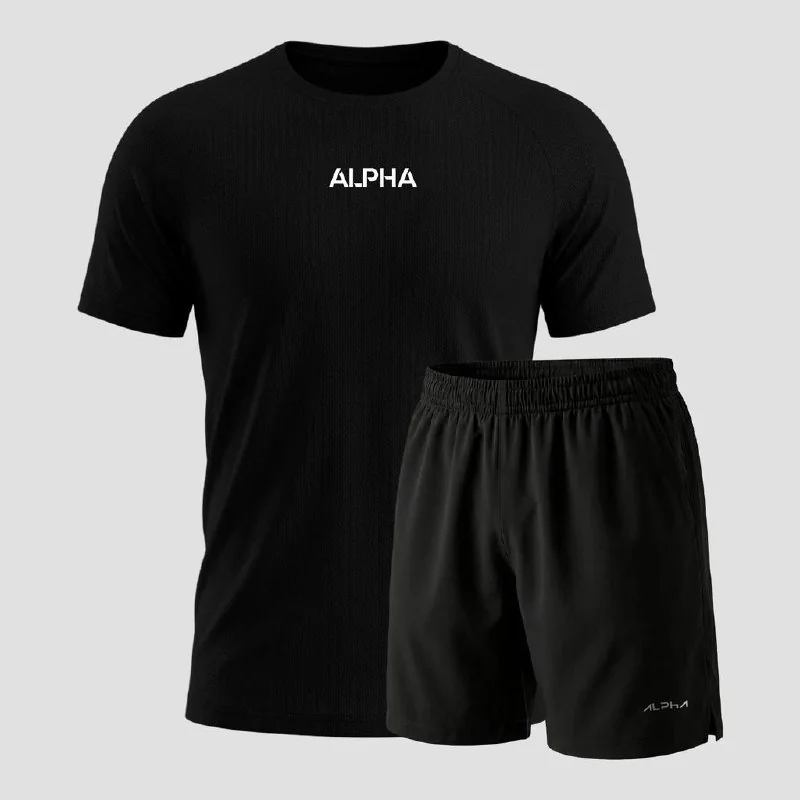 ✨Kit Bermuda+Camiseta Dry Fitness Academia Alpha Co